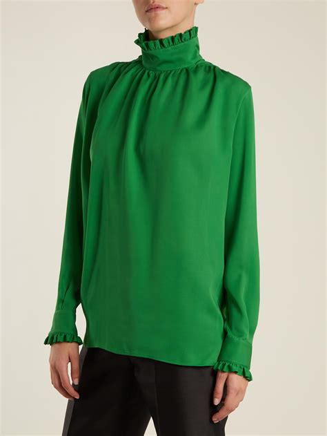 womens gucci high top|gucci ruffle blouse.